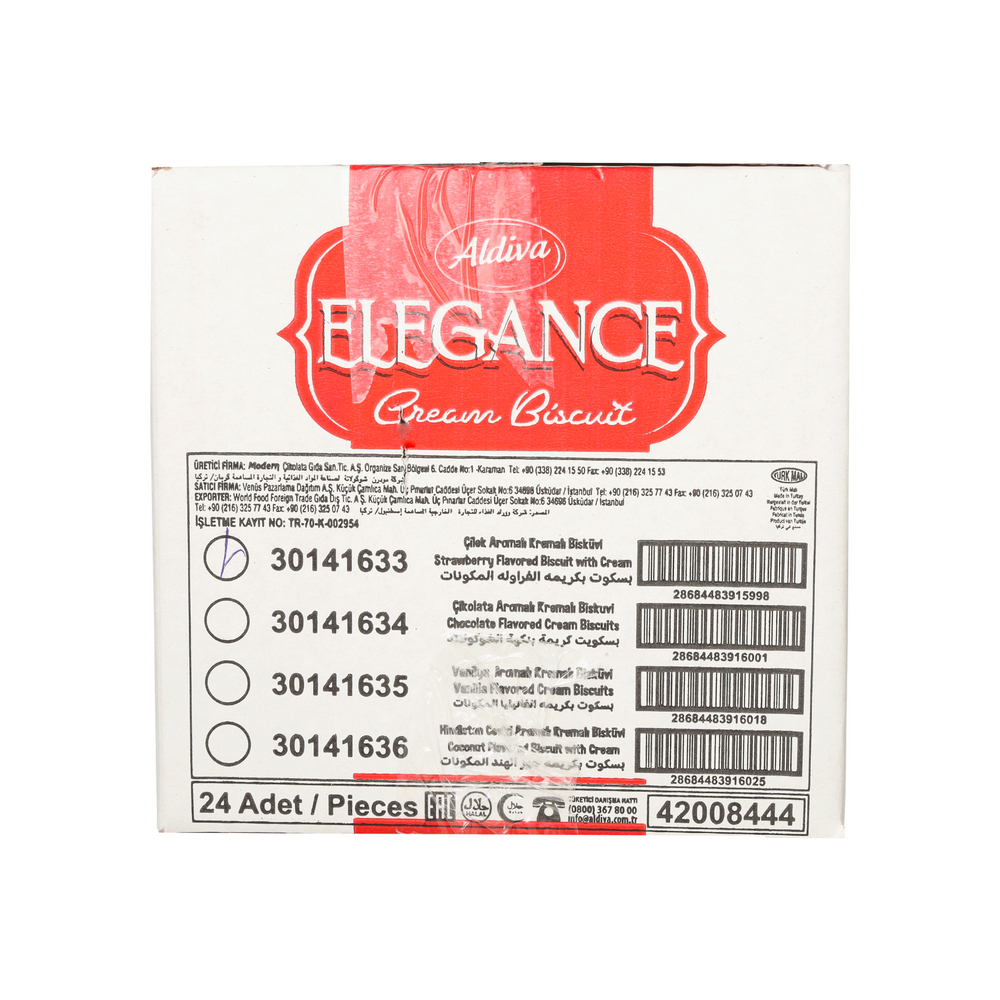 Caja de galletas con crema de fresa Aldiva elegance (24 x 60 g / 2.11 oz) - Miniatura 3