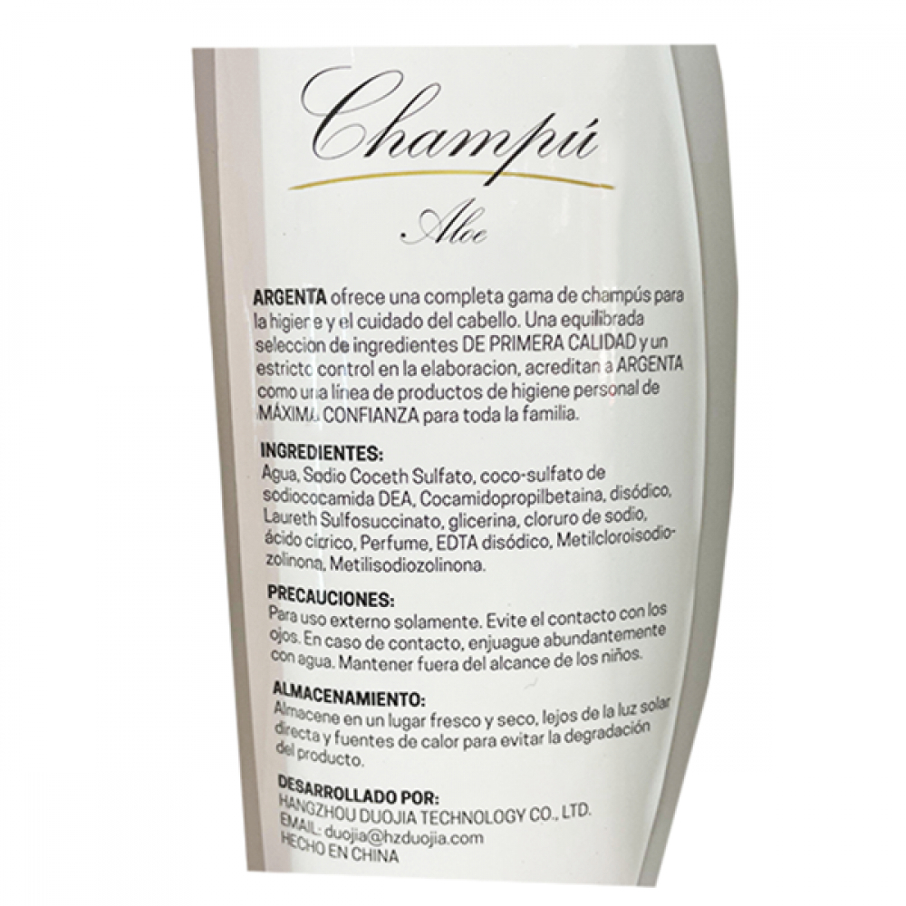 Champú de aloe Argenta (400 ml / 14.08 oz) - Miniatura 2