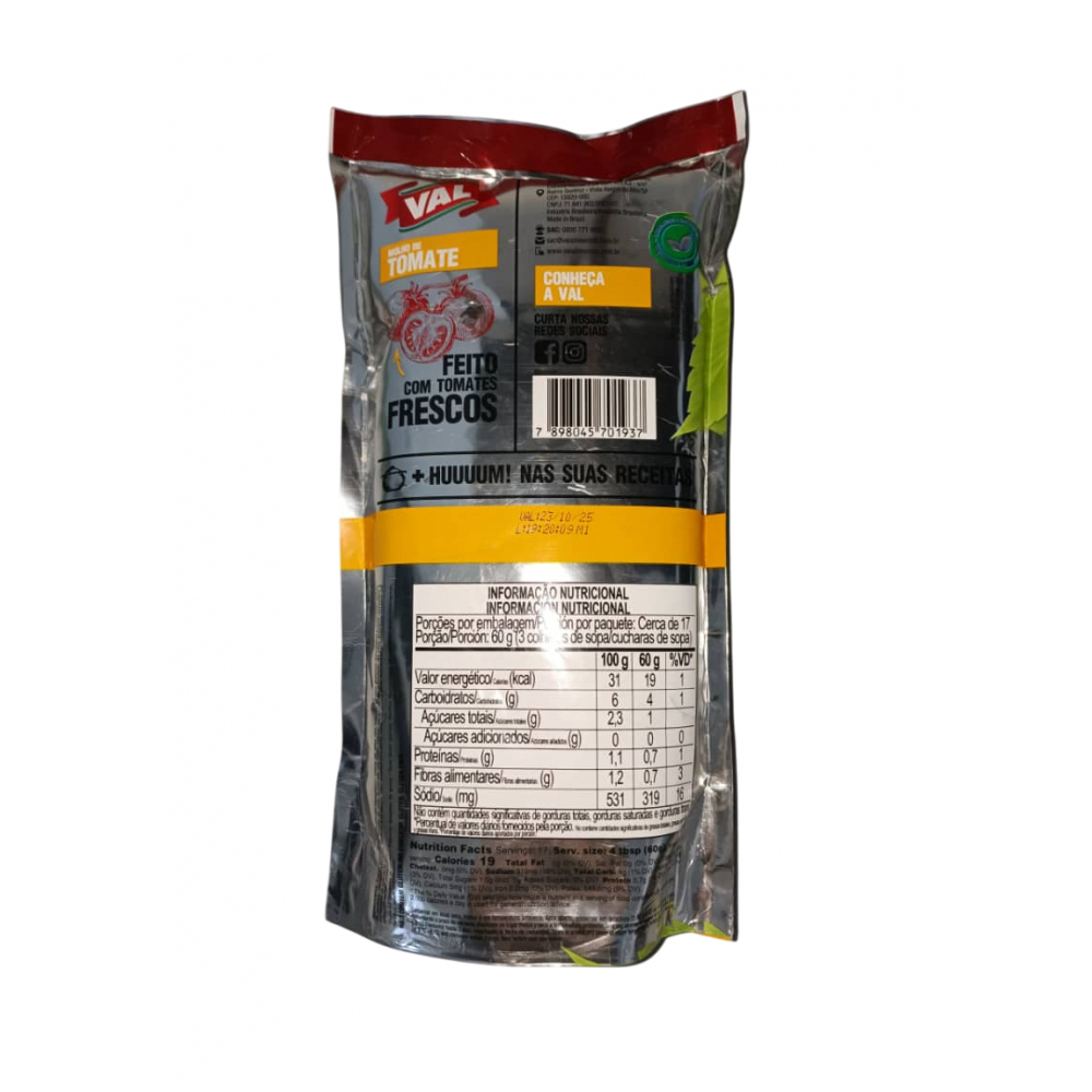 Salsa de tomate Val (1.01 kg / 2.23 lb) - Miniatura 3