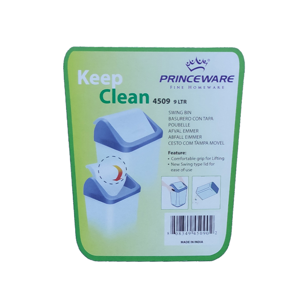 Cesto con tapa giratoria para basura Priceware (9 L) - Miniatura 3