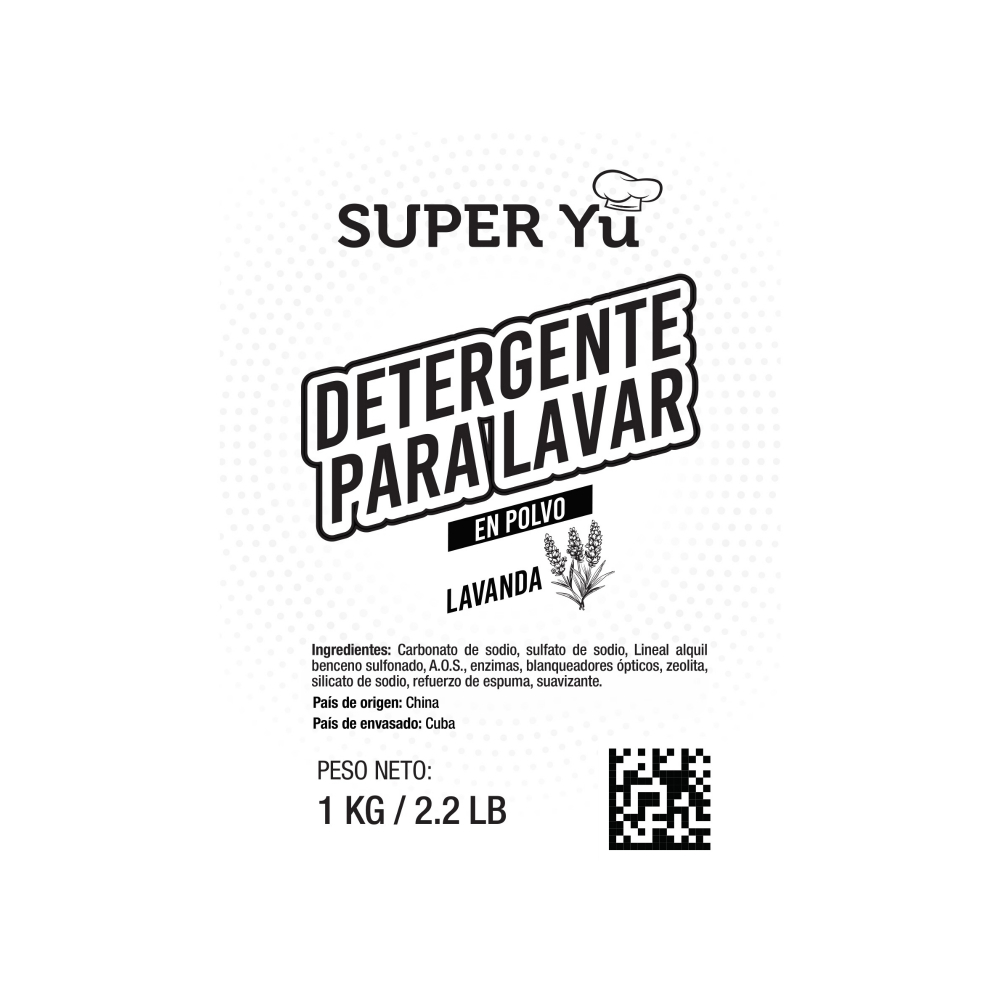 Detergente en polvo con aroma a lavanda Super Yu (3 x 1 kg / 2.2 lb) - Miniatura 3