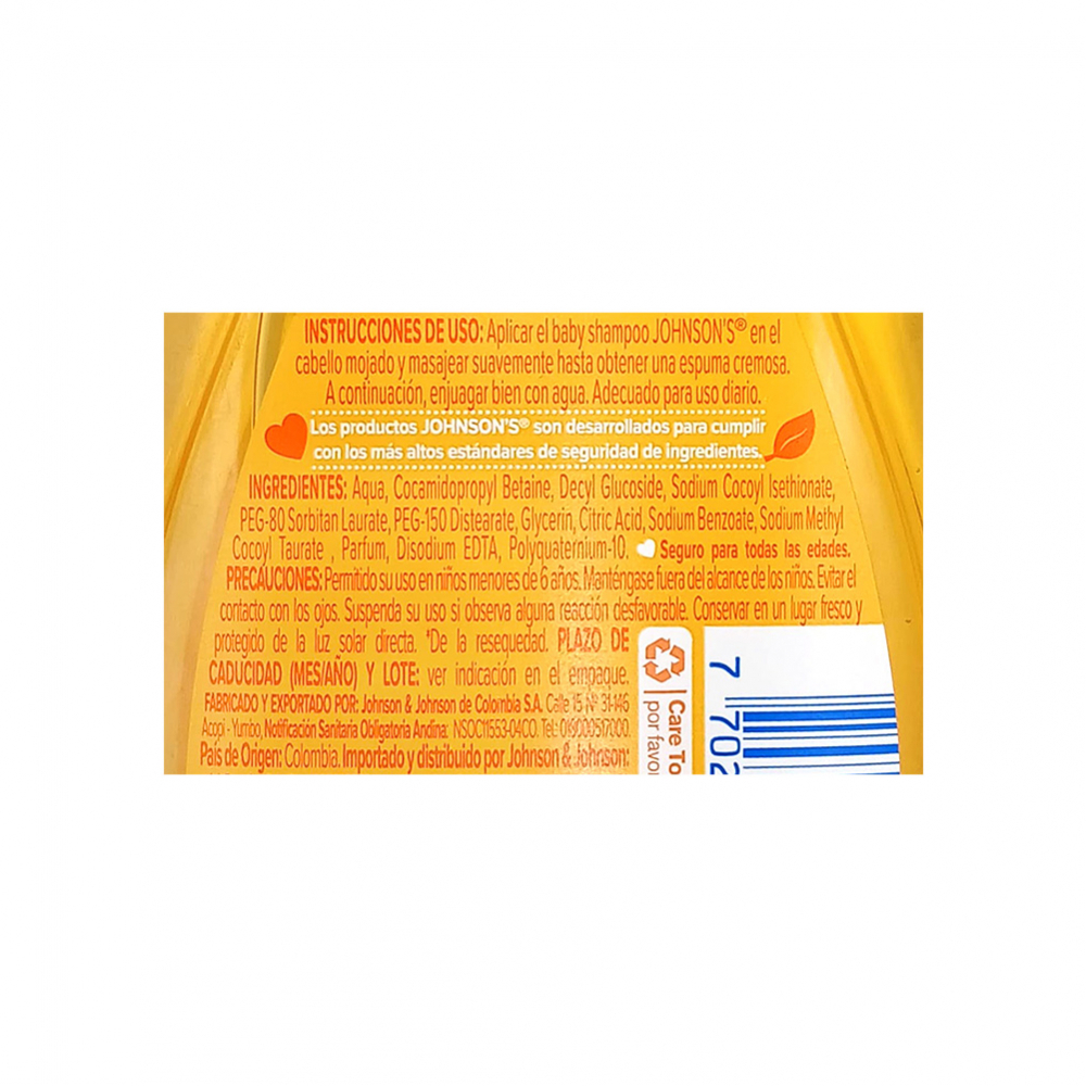 Champú para bebés Johnson's (200 ml) - Miniatura 2