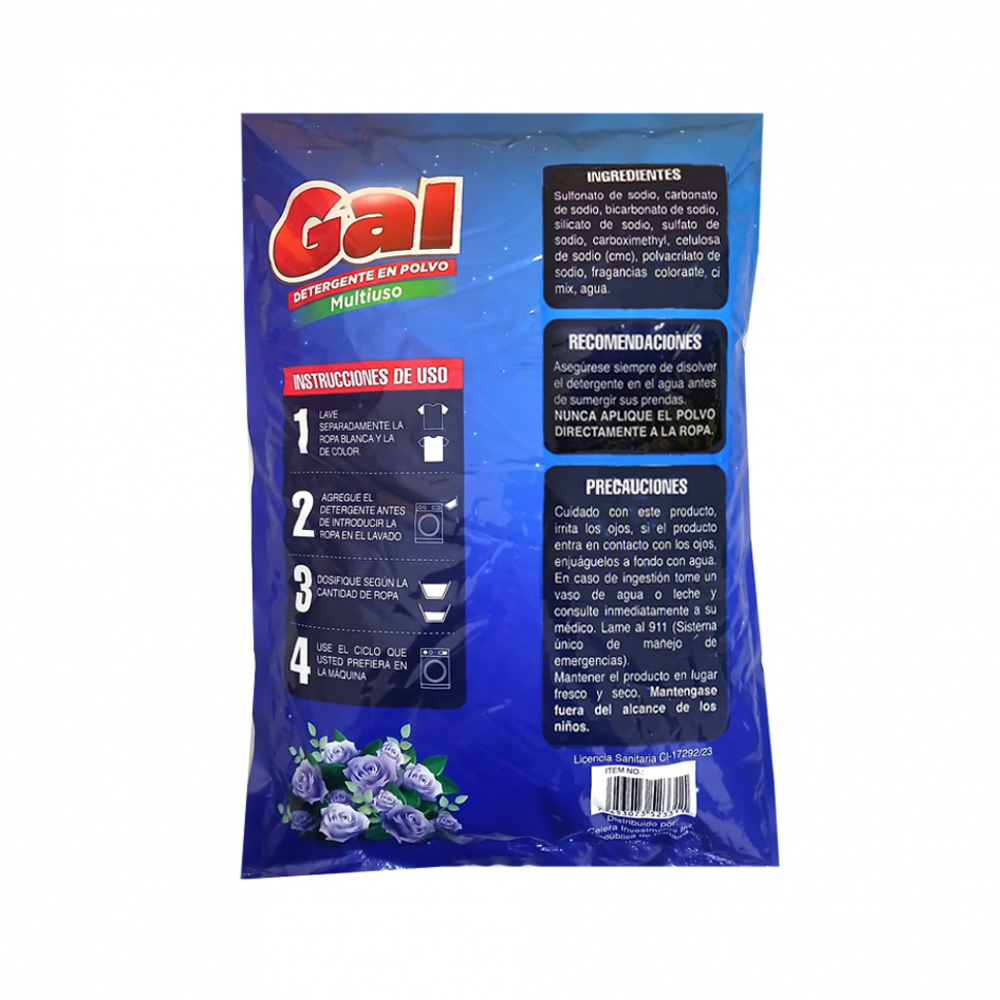 Detergente en polvo multiuso con aroma a flores Gal (250 g / 8.81 oz) - Miniatura 3