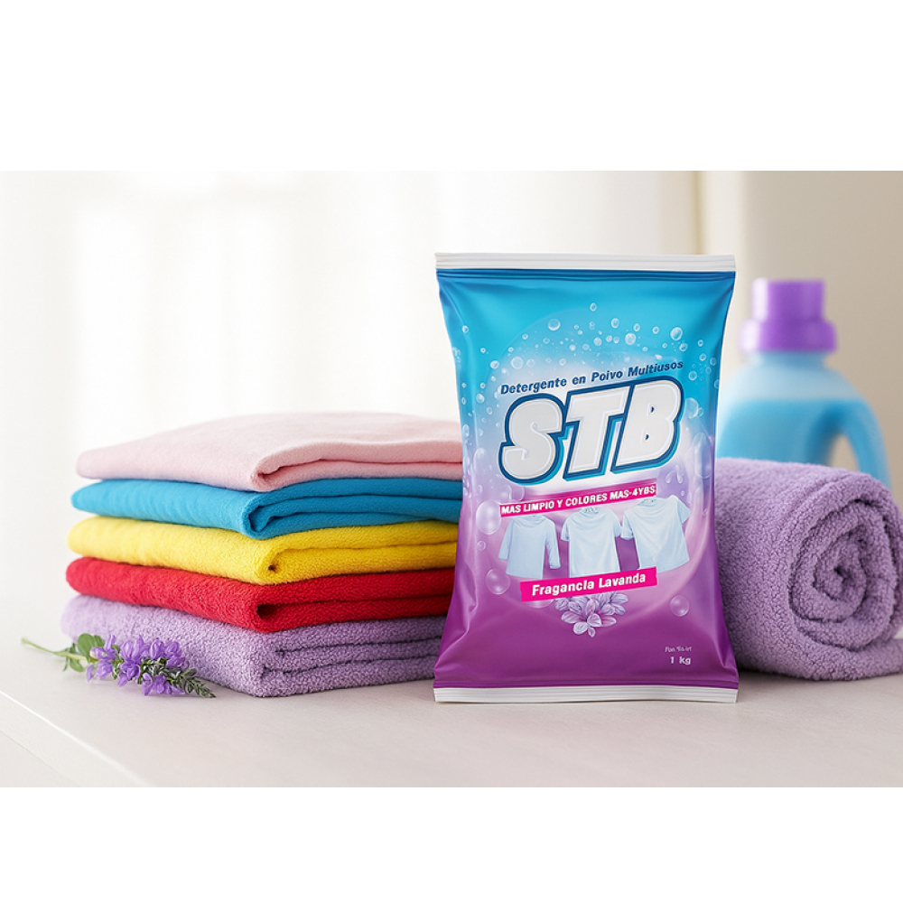 Detergente en polvo fragancia rosas STB (1 kg / 2.2 lb) - Miniatura 4