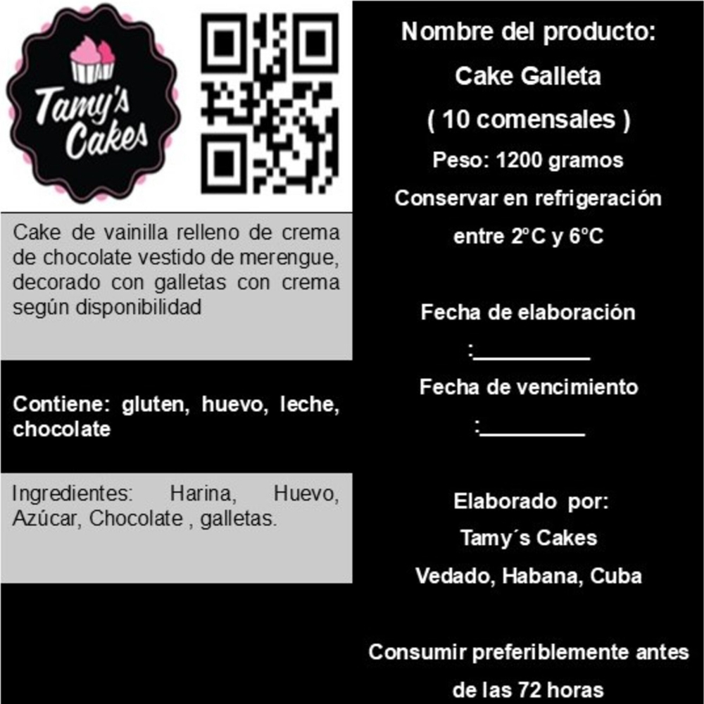 Cake Galleta Tamys Cakes (10 comensales) - Miniatura 3