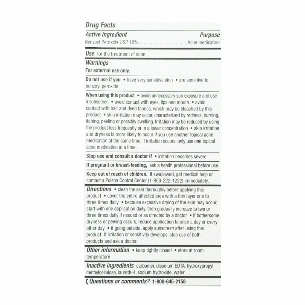 Medicación para la acné. Gel de peróxido de benzoilo 10 % Rugby (60 g / 2.1 oz) - Miniatura 4