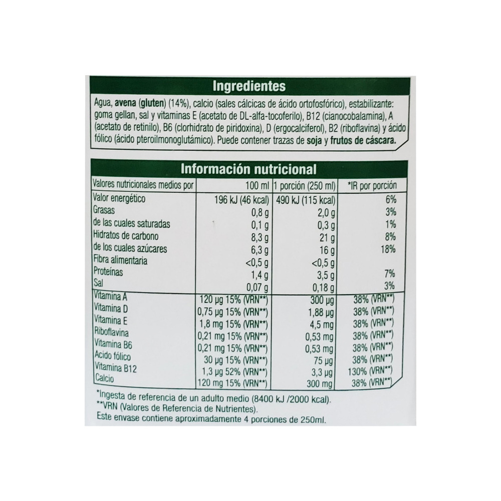 Bebida de avena enriquecida Hiper Dino (1 L) - Miniatura 3