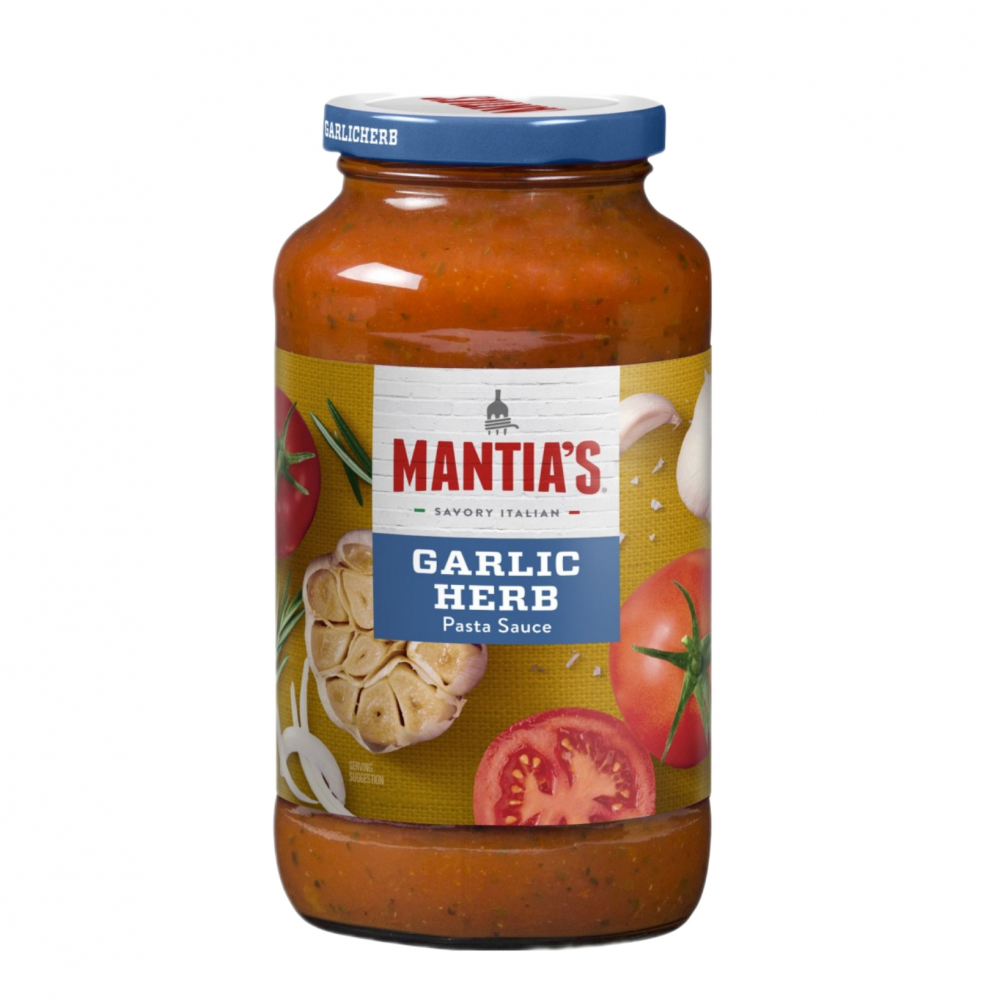 Salsa para pasta con ajo y hierbas Mantia's (680 g / 1.5 lb) - Imagen 1