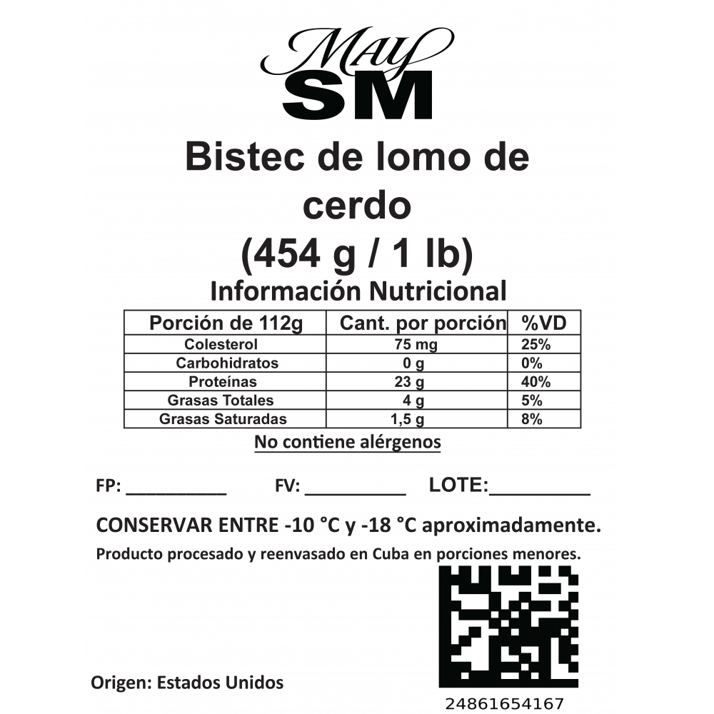 Bistec de lomo de cerdo May SM (454 g / 1 lb) - Miniatura 3
