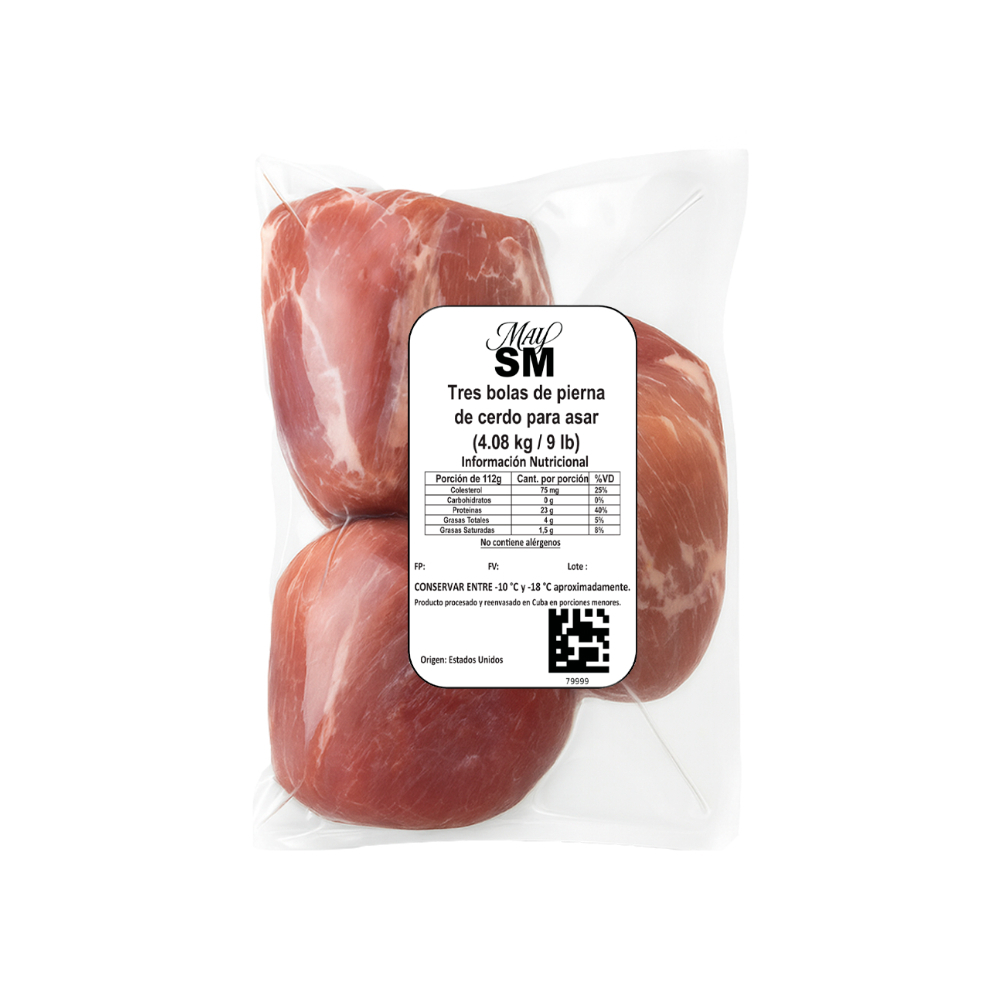 Tres bolas de pierna de cerdo para asar May SM (4.08 kg / 9 lb) - Miniatura 2