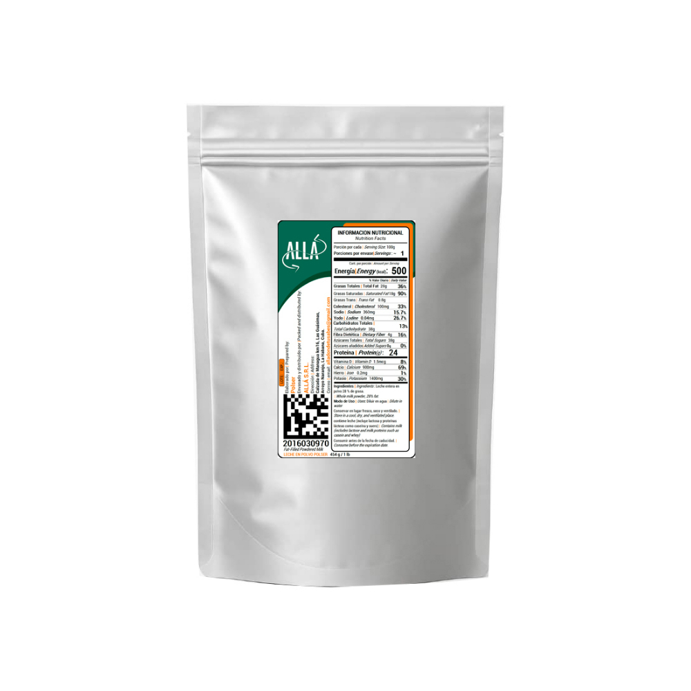 Leche en polvo 28 % de grasa Polser (454 g / 1 lb) - Miniatura 2