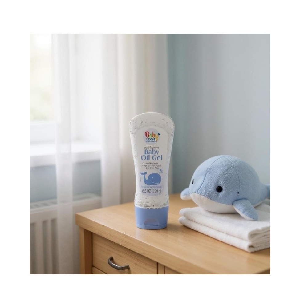 Gel de aceite para bebé de lavanda y manzanilla Baby Love (184 g / 6.5 oz) - Miniatura 3