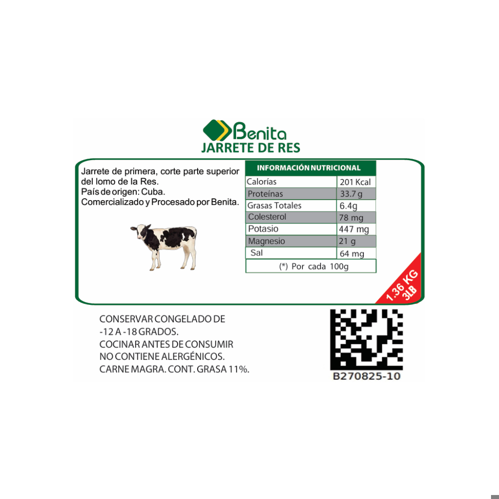 Jarrete de res Benita (1.36 kg / 3 lb) - Miniatura 3