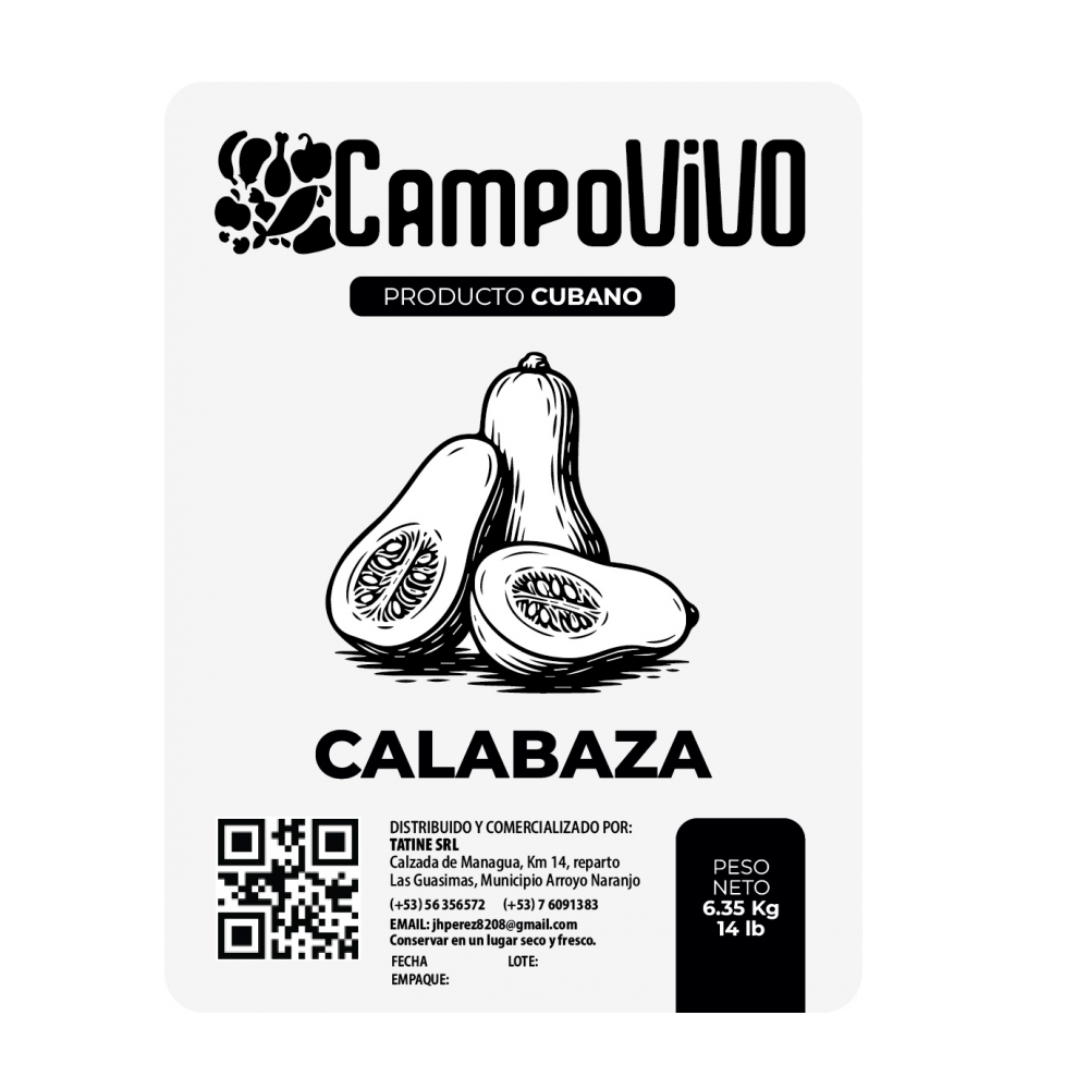 Calabaza Campo Vivo (6.35 kg / 14 lb) - Miniatura 2