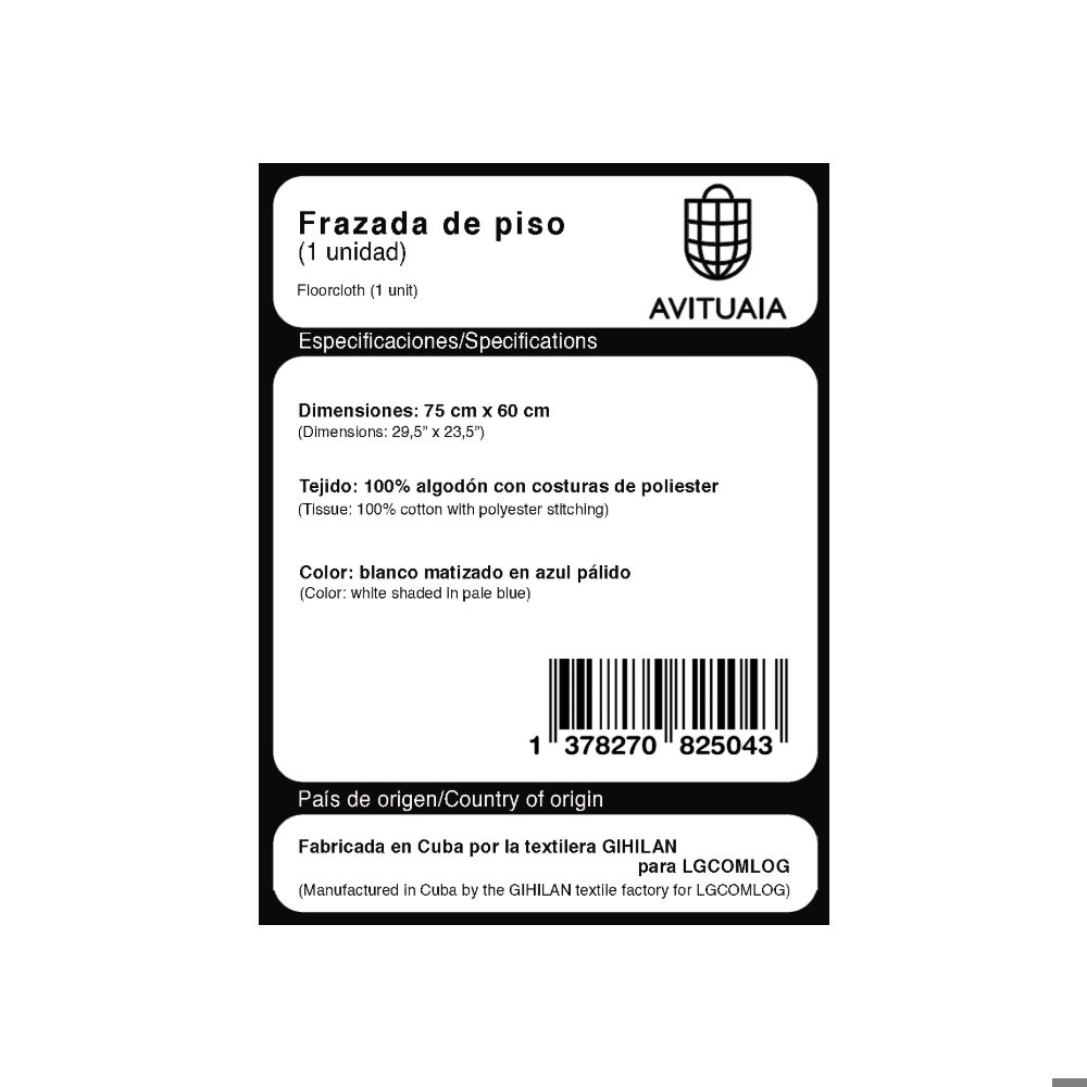 Frazada para limpiar el piso Avituaia - Miniatura 3