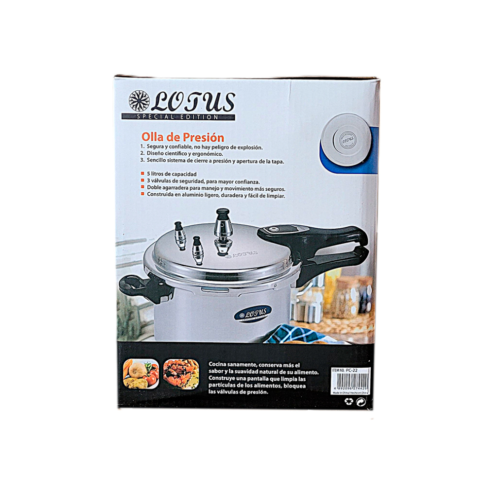 Olla de presión de 5 litros Lotus Home Collection - Miniatura 4
