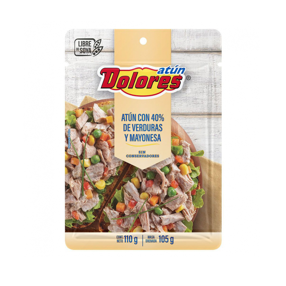 Atún con 40% de verduras y mayonesa Dolores (110 g / 3.88 oz) - Miniatura 2