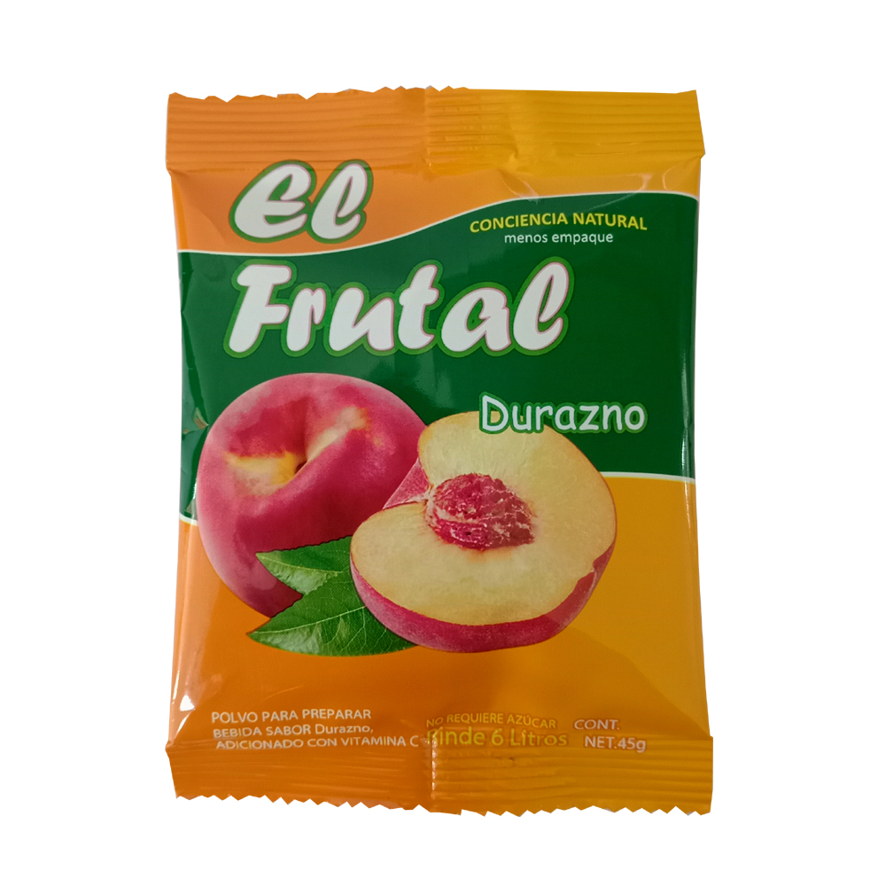 Refresco instantáneo sabor durazno El Frutal (45 g / 1.58 oz) - Miniatura 4