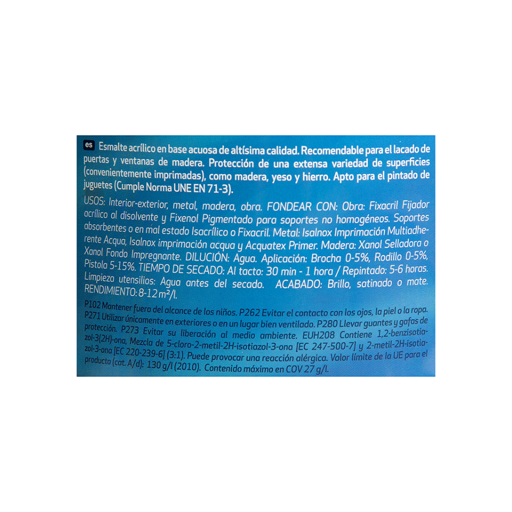 Esmalte al agua color gris perla Acquatex Isaval (4 L) - Miniatura 3