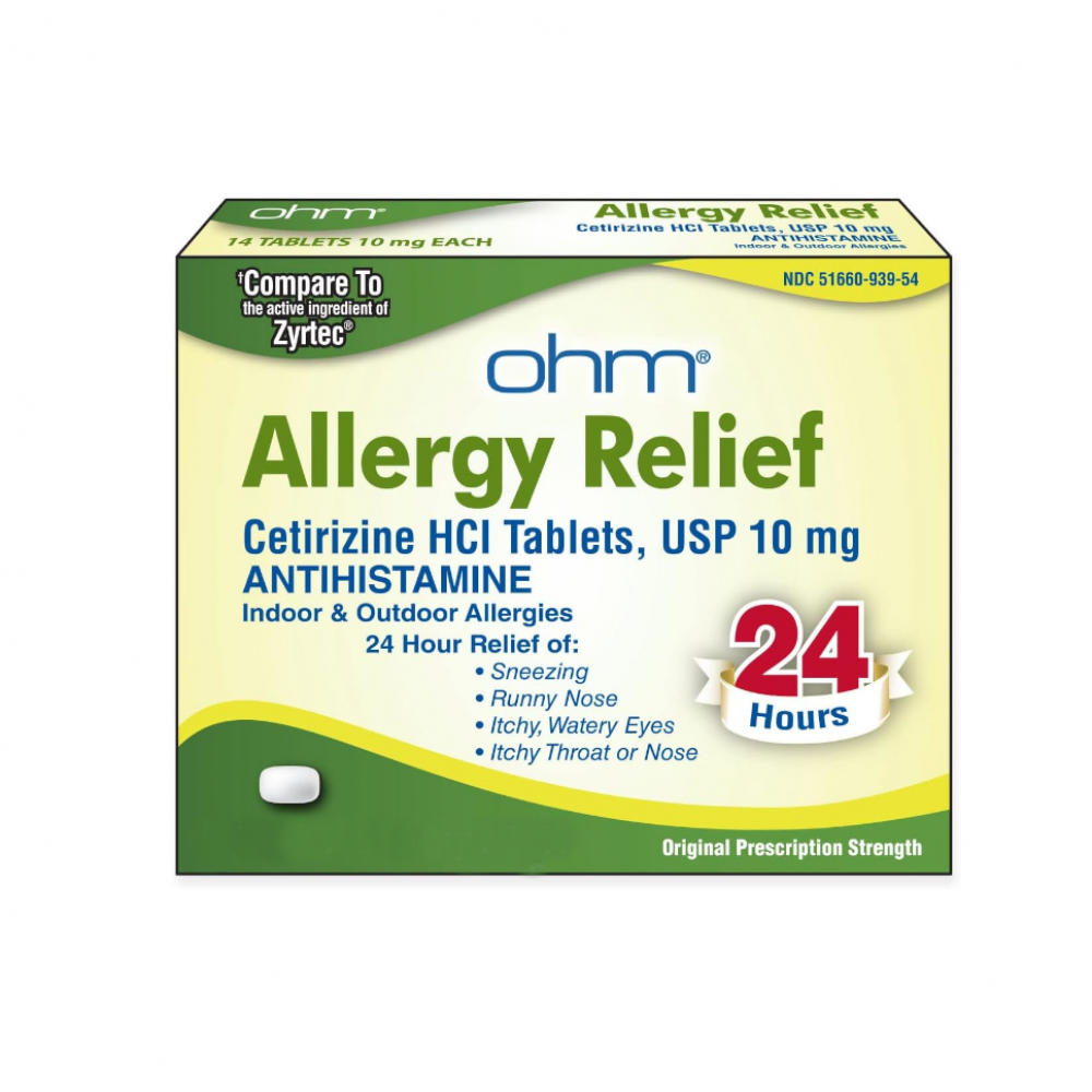 Clorhidrato de cetirizina 10 mg Ohm (14 tabletas) - Miniatura 2