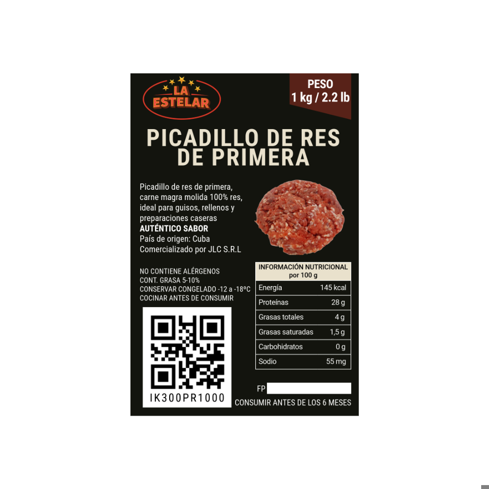 Picadillo de res de primera La Estelar (1 kg / 2.2 lb) - Miniatura 3