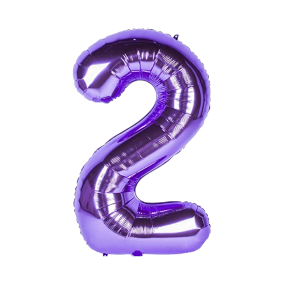 Globo morado número 2 de 32 pulgadas Balloon - Miniatura 2