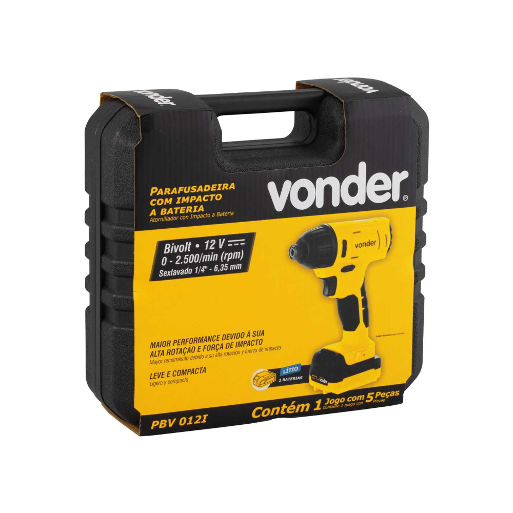 Atornillador con impacto a batería Vonder PBV012I - Miniatura 3
