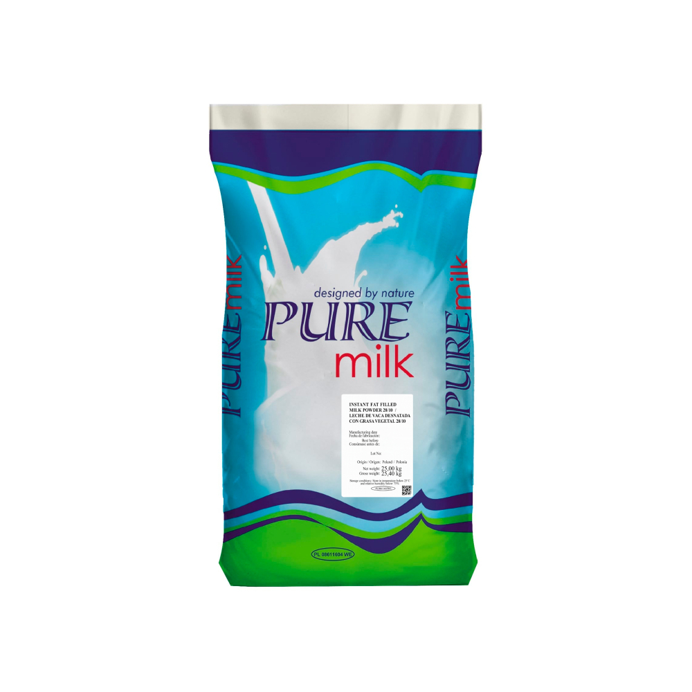 Compuesto lácteo en polvo a base de leche desnatada con grasa vegetal Pure Milk (25 kg / 55 lb) - Miniatura 2