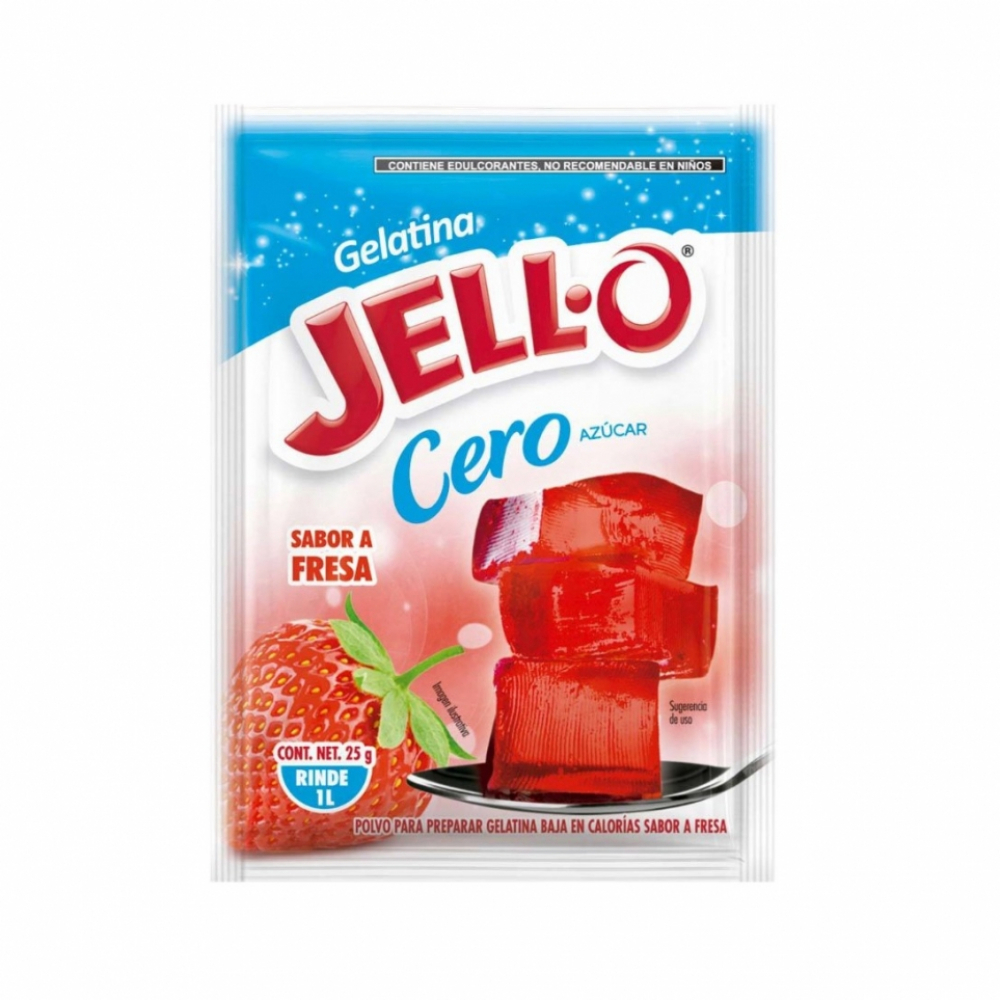 Gelatina sabor fresa cero azúcar Jell-O (25 g) - Miniatura 2