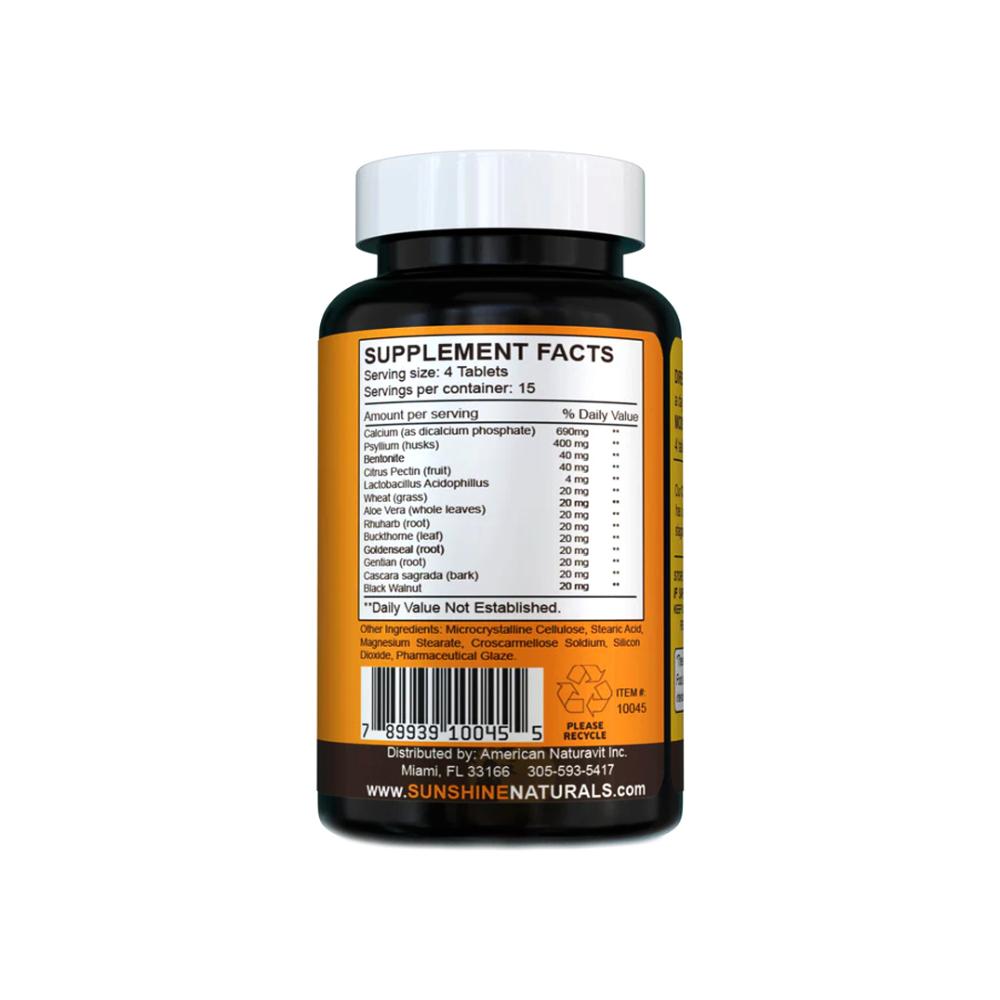 Alternativa para la limpieza del colon 1200 mg Sunshine Naturals (60 tabletas) - Miniatura 2