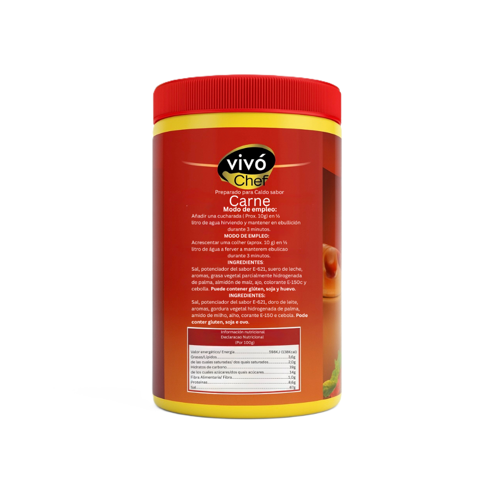 Caldo sabor carne Vivó Chef (1 kg / 2.2 lb) - Miniatura 3