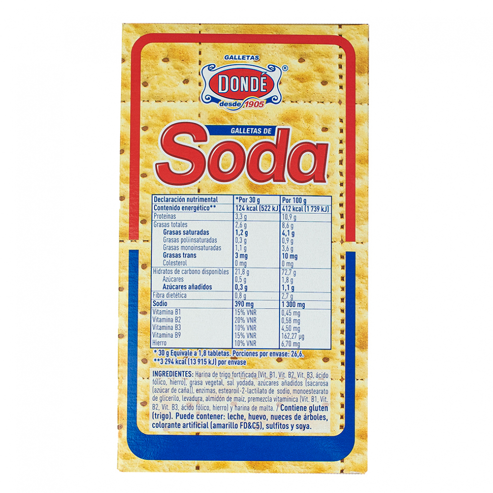 Galletas de soda Dondé (5 X 800 g / 1.76 lb) - Miniatura 2