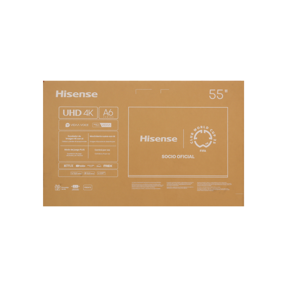 Televisor Smart TV de 55" UHD 4K Hisense 55A6NV - Miniatura 4