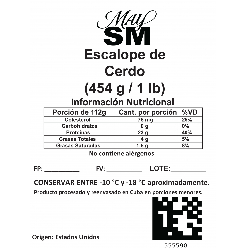 Escalope de cerdo May SM (454 g / 1 lb) - Miniatura 2