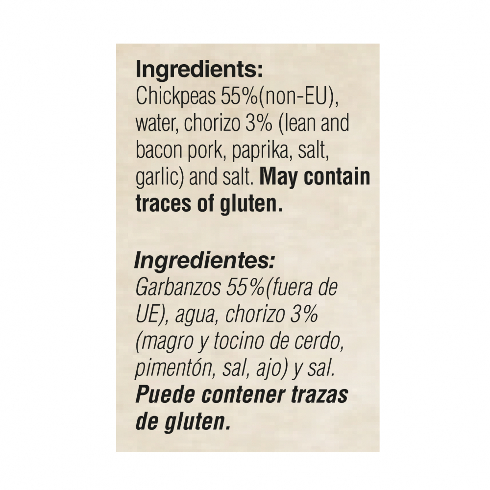 Garbanzos con chorizo YEYA (415 g / 14.6 oz) - Miniatura 4