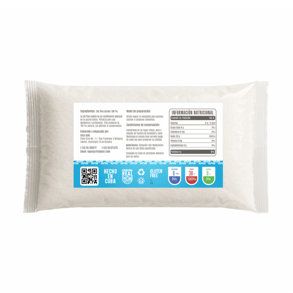 Sal fina común Cosecha Real (2 x 500 g / 1.1 lb) - Miniatura 3