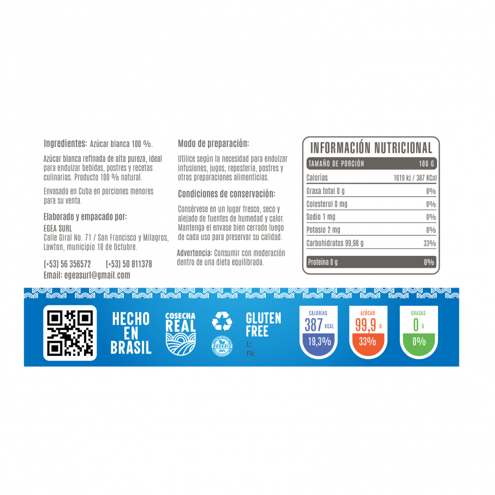 Azúcar blanca refinada Cosecha Real (1 kg / 2.2 lb) - Miniatura 4