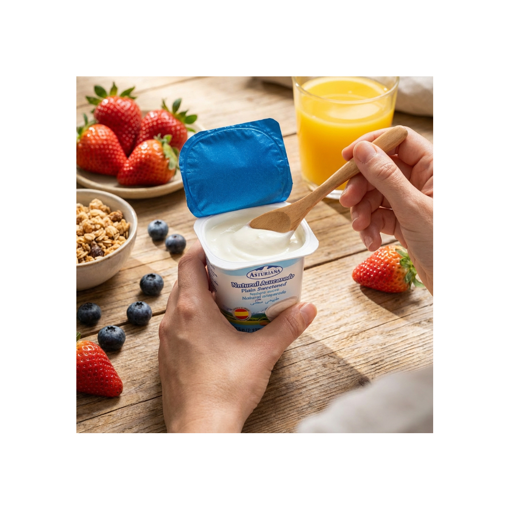 Yogur sabor natural azucarado Asturiana (48 x 125 g / 4.4 oz) - Miniatura 4