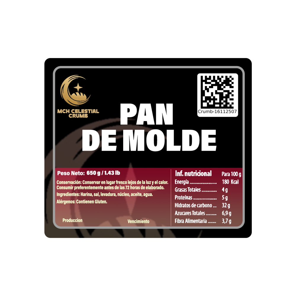 Pan de molde MCH-Celestial Crumb (650 g / 1.43 lb) - Miniatura 2