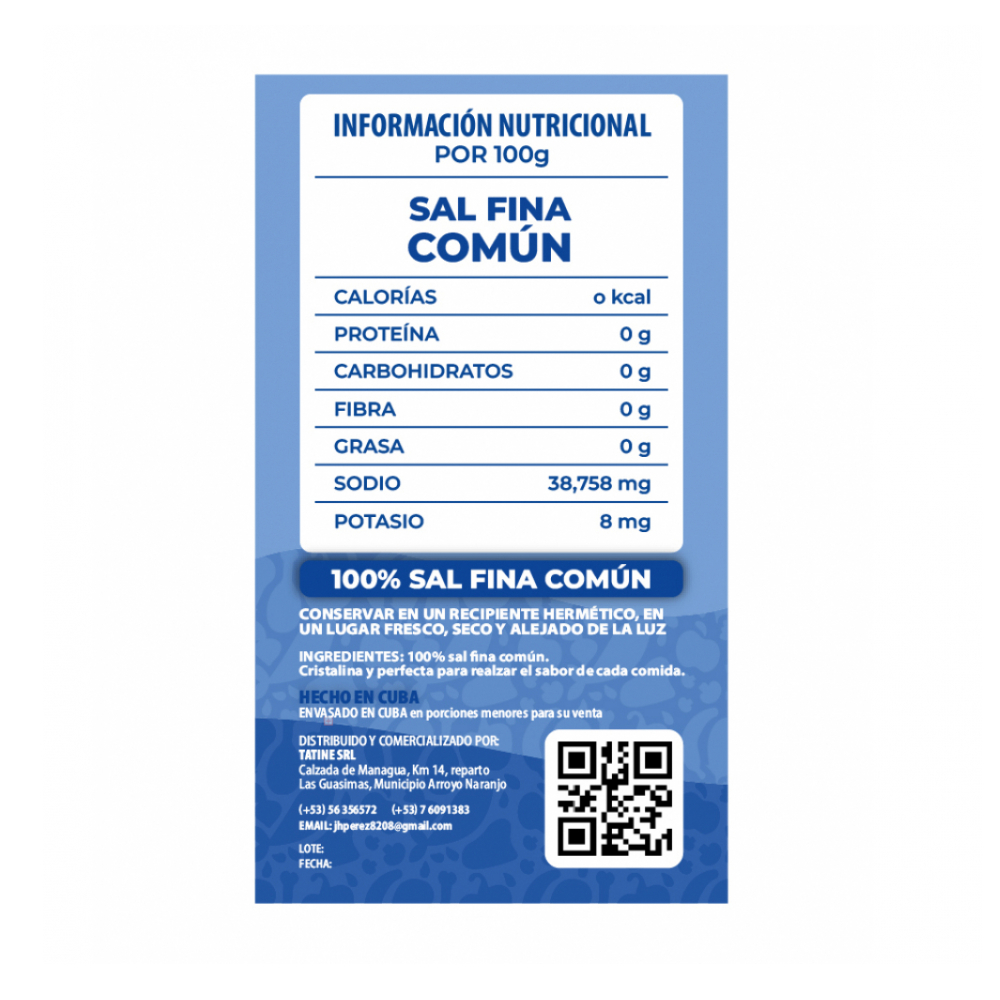 Sal fina común Campo Vivo (10 x 500 g / 1.1 lb) - Miniatura 2