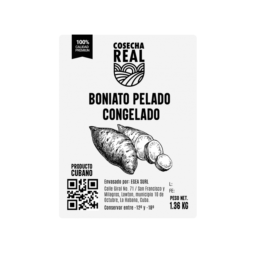 Boniato pelado y congelado Cosecha Real (1.36 kg / 3 lb) - Miniatura 3