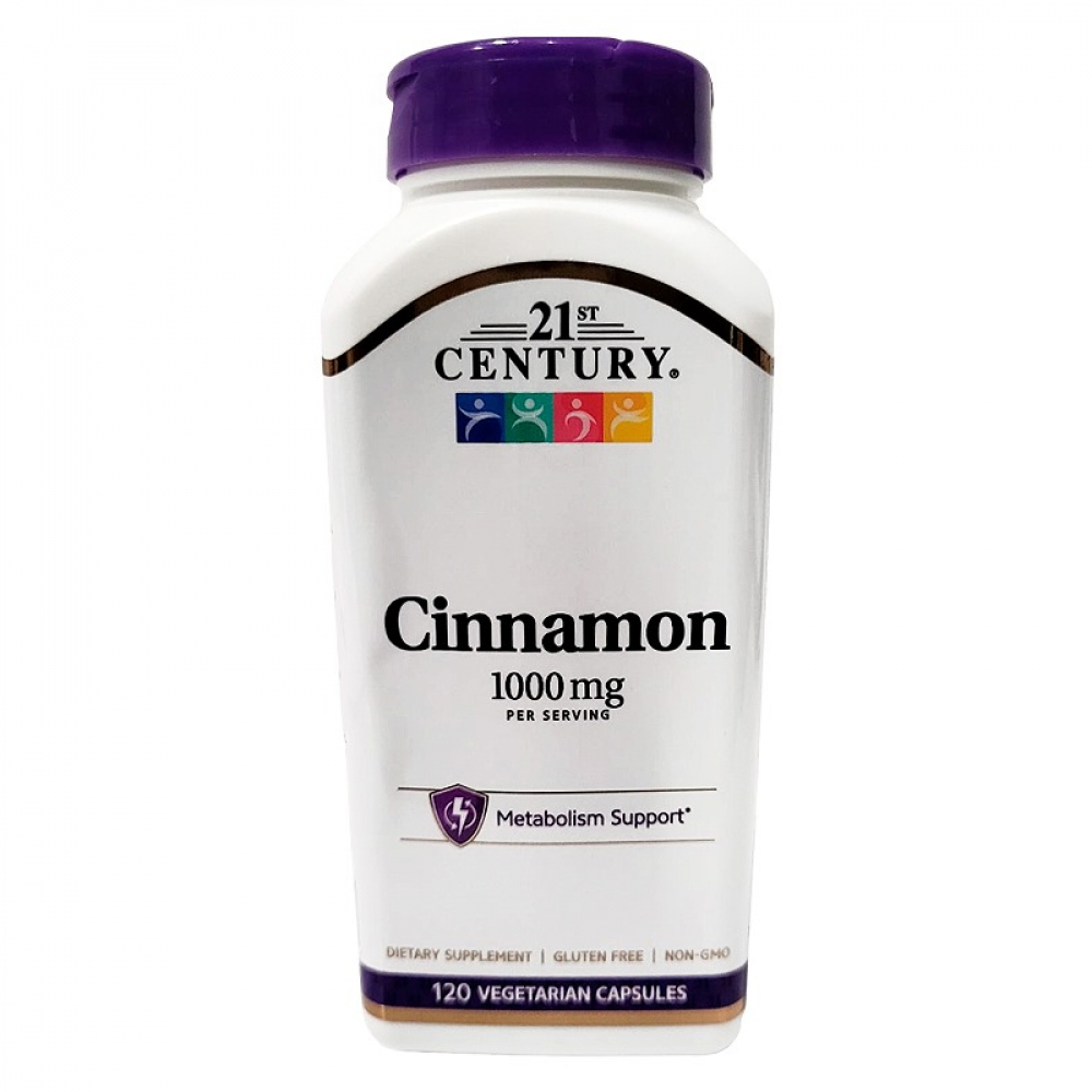 Suplemento dietético con canela 1000 mg 21st Century (120 cápsulas) - Miniatura 2