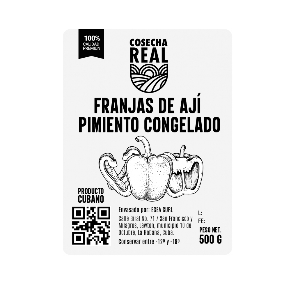 Franjas de ají pimiento congelado Cosecha Real (500 g / 1.1 lb) - Miniatura 3