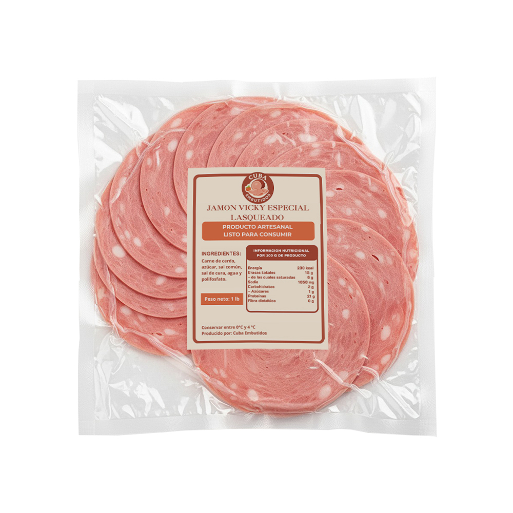 Jamón vicky especial lasqueado Cuba Embutidos (454 g / 1 lb) - Miniatura 4