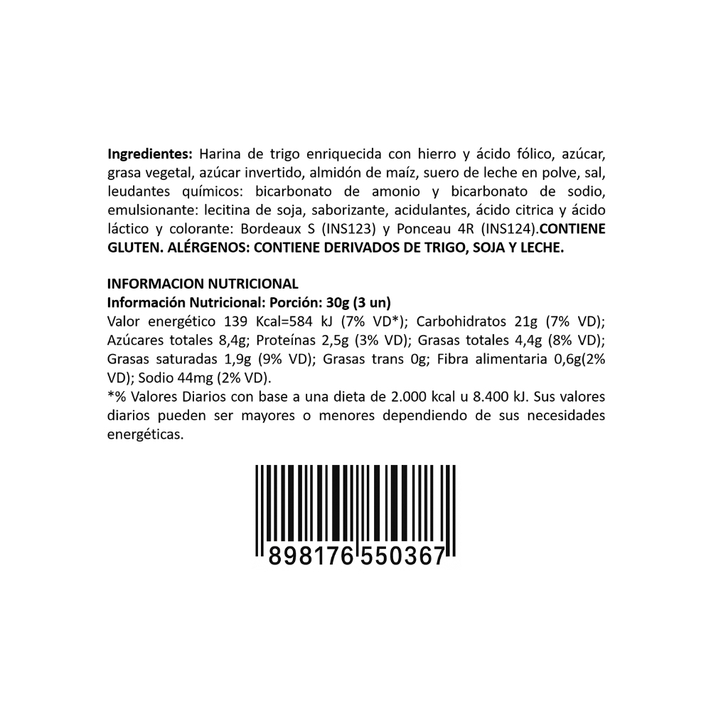 Galletas rellenas sabor frutilla Fofinho (2 x 110 g / 3.9 oz) - Miniatura 3