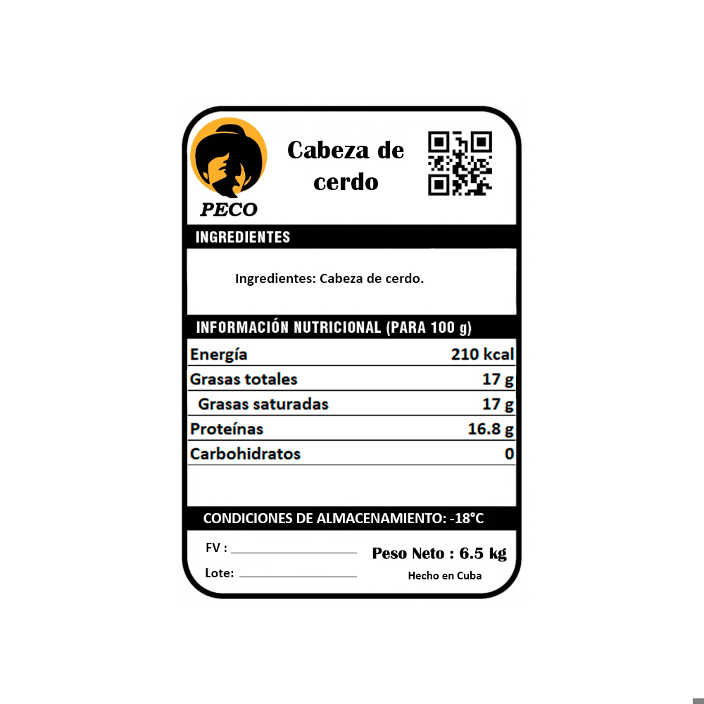 Cabeza de cerdo Peco (6.5 kg / 14.33 lb) - Miniatura 3