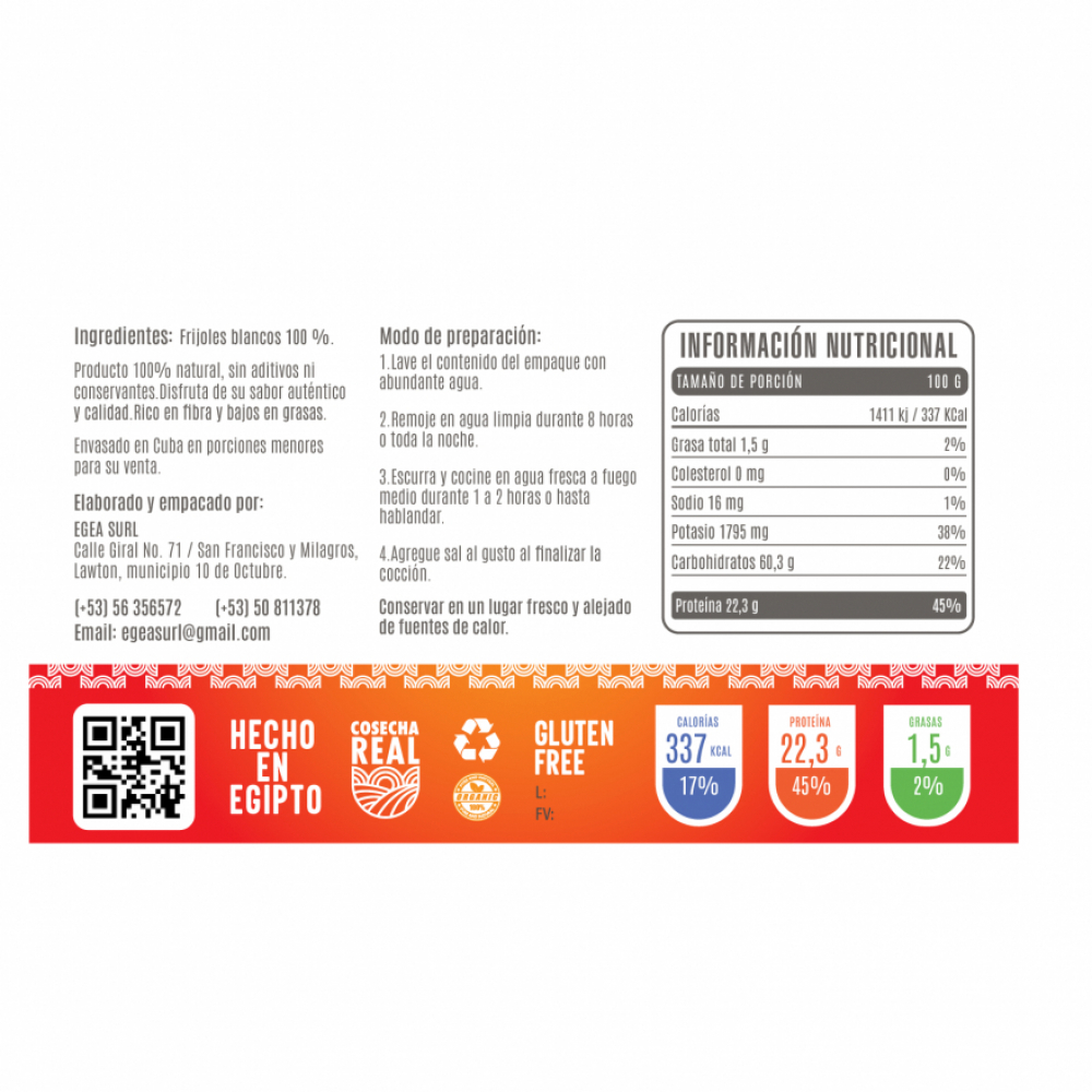 Frijoles blancos Cosecha Real (6 x 1 kg / 2.2 lb) - Miniatura 3