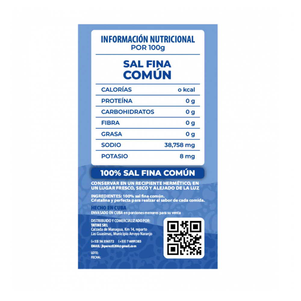 Sal fina común Campo Vivo (6 x 1 kg / 2.2 lb) - Miniatura 2