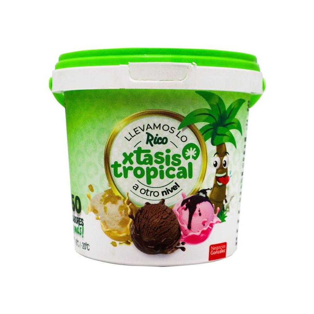 Helado cremoso sabor chocolate bombón Xtasis Tropical (500 ml ...