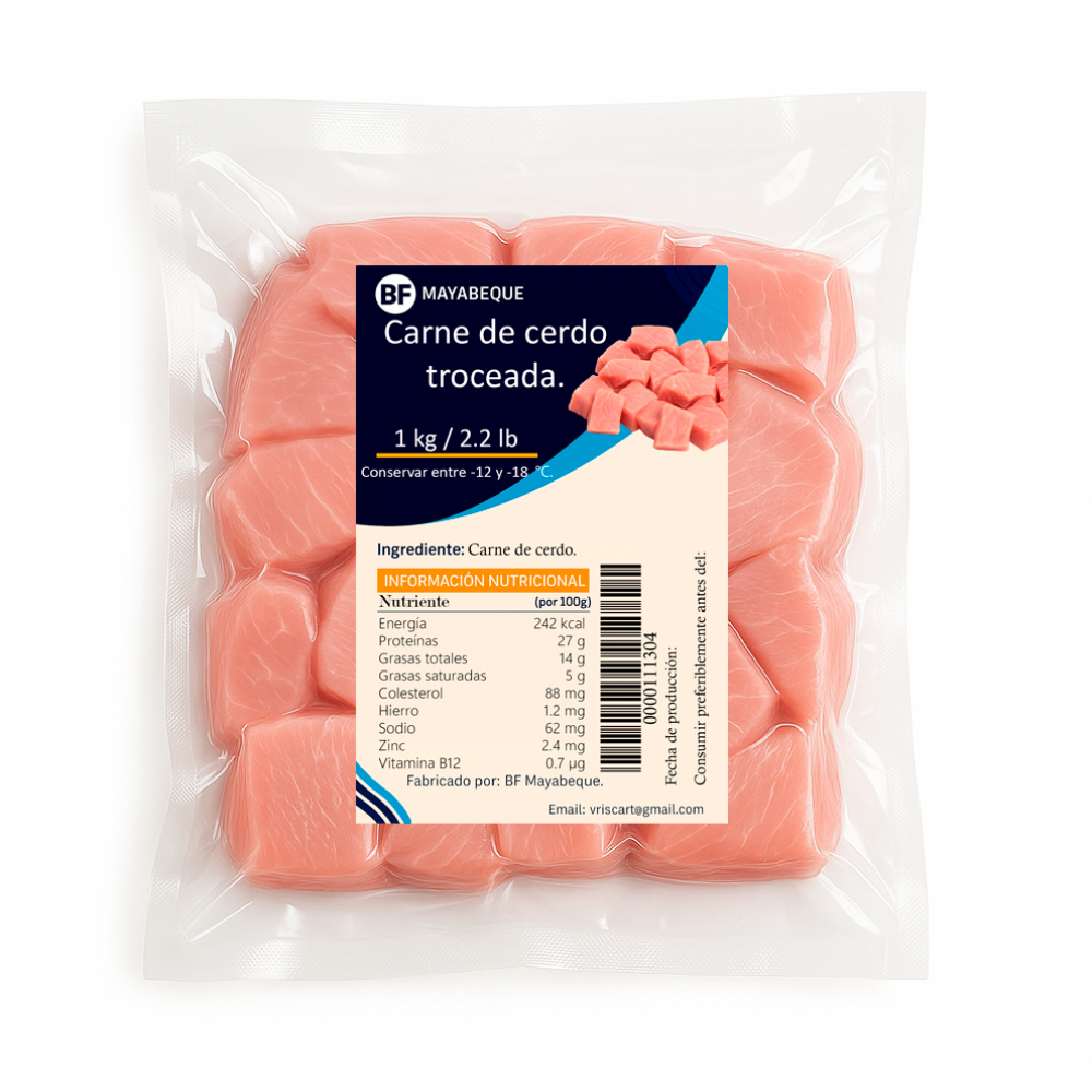 Carne de cerdo troceada BF Mayabeque (1 kg / 2.2 lb) - Miniatura 4